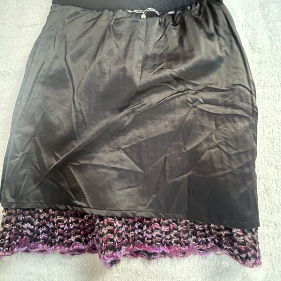 Anthropologie Knitted & Knotted Violet Vibrations Sweater Skirt Size 4 Lined - Picture 4 of 7